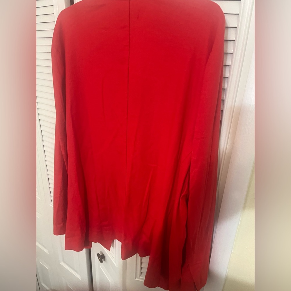 Red❤️👠💄Linen Jacket 3x Jacket - Picture 3 of 3